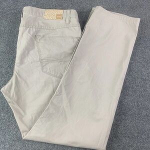 HILTL Franklin-95 Mens Cotton Blend Chino Pants Size 36 X31 Beige
